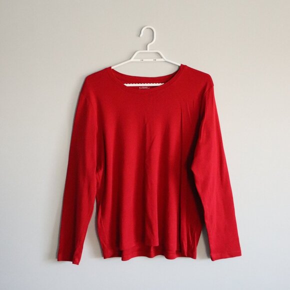 Northern Reflections Women's Sz XL Red Casual Stretch Crewneck Pullover Top - Picture 1 of 11